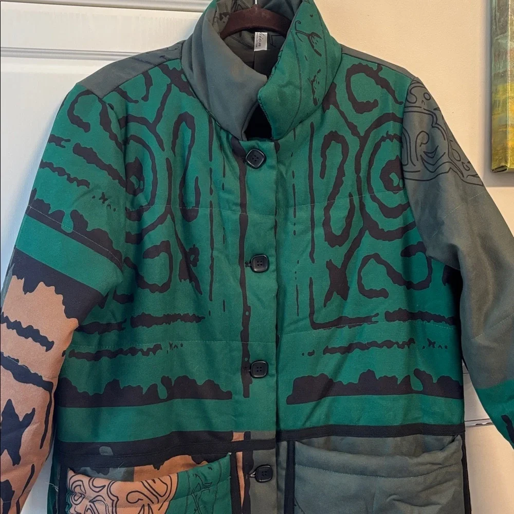 Artisan Patchwork Quilted Cotton Coat – Statement Piece - Picture 3 of 16